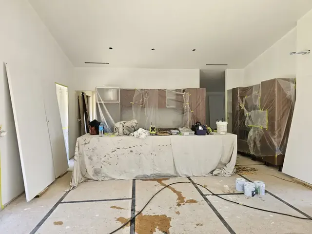 Room prepared for the paint system after treatment